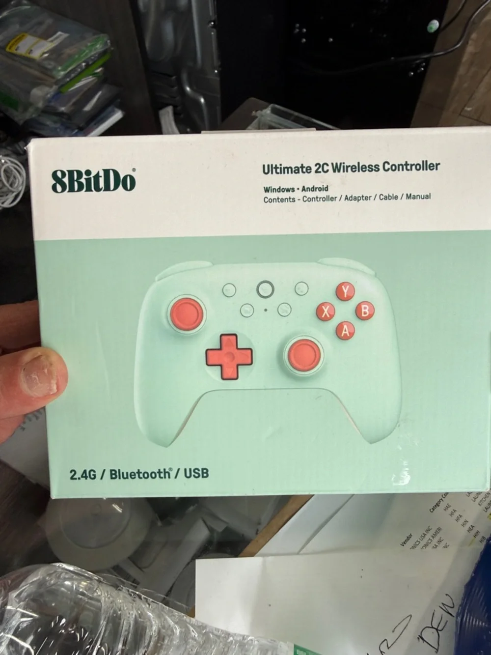 Ultimate 2C Wireless Controller - Mint with Coral Buttons